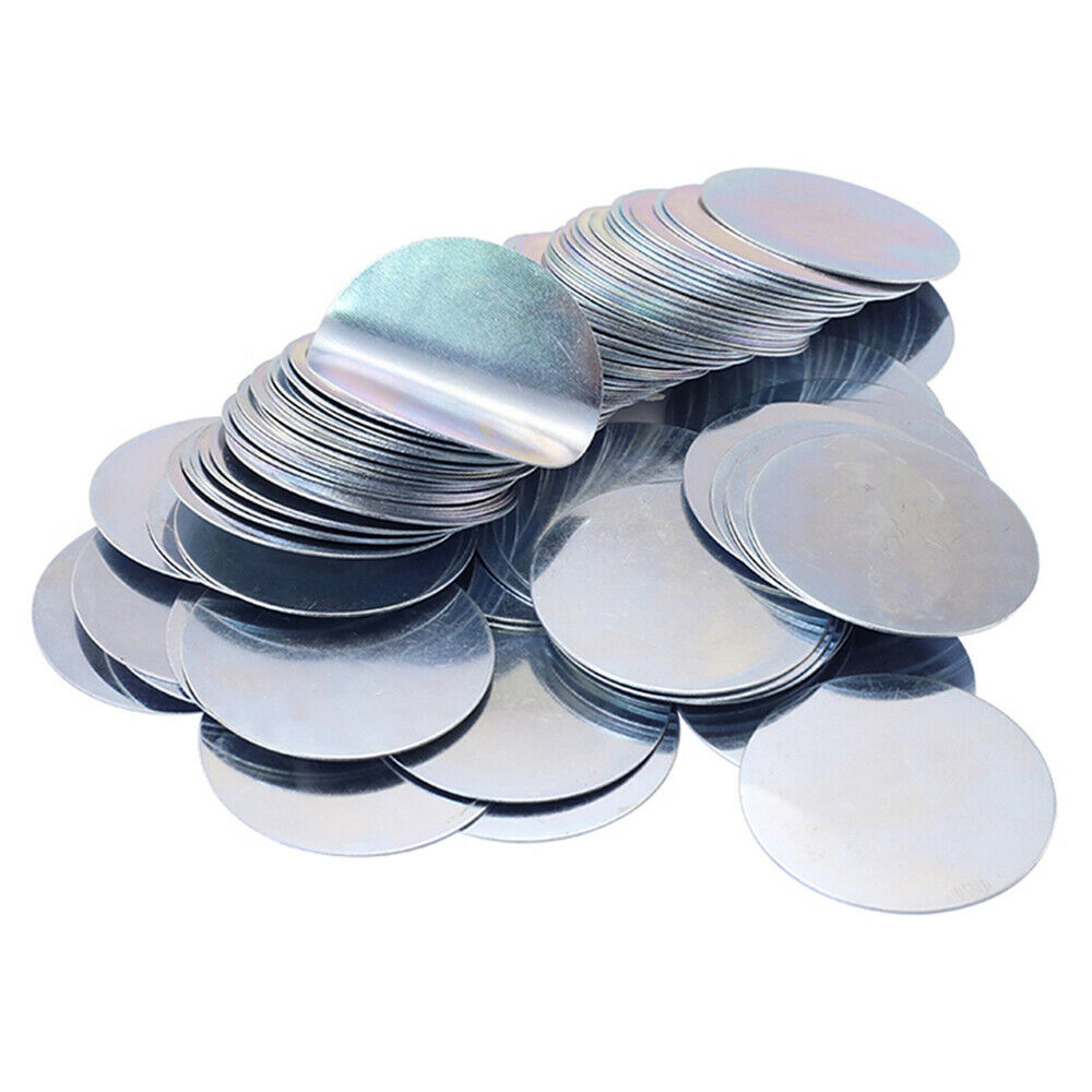 50PCS Round Galvanized Iron Sheet Disc Plate Pane Zinc Plated Metal DIY 25x0.3mm