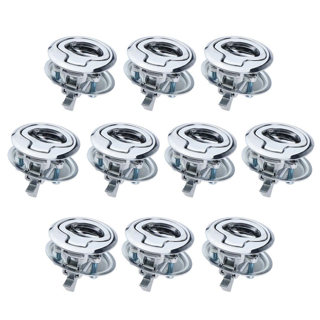 10x Flush Door Deck Hinge Pull Locker Hatch Latch Boat Yacht Lift Handle