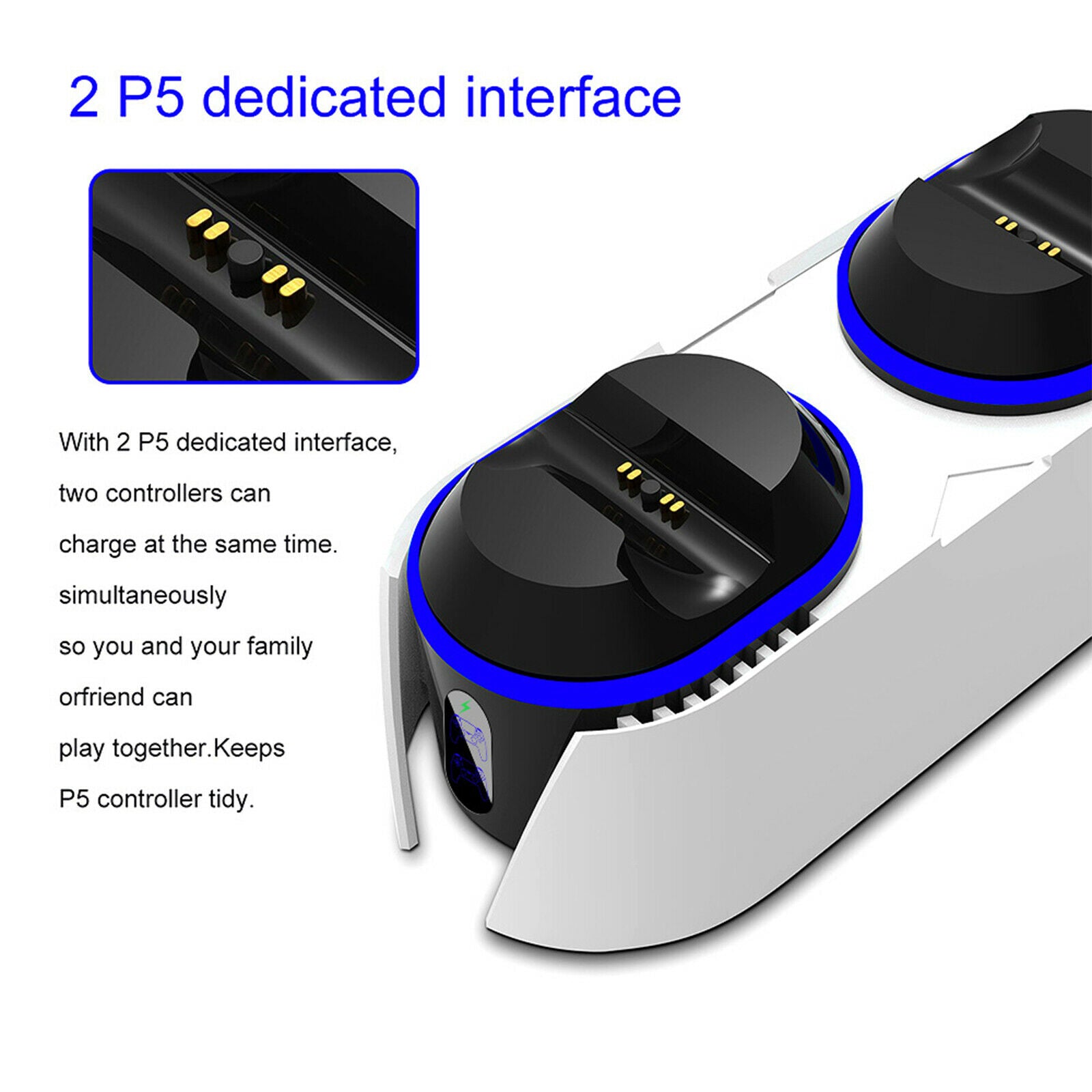 PS5 Controller Charger Stand DualSense Fast Charging Station Dock PlayStation 5