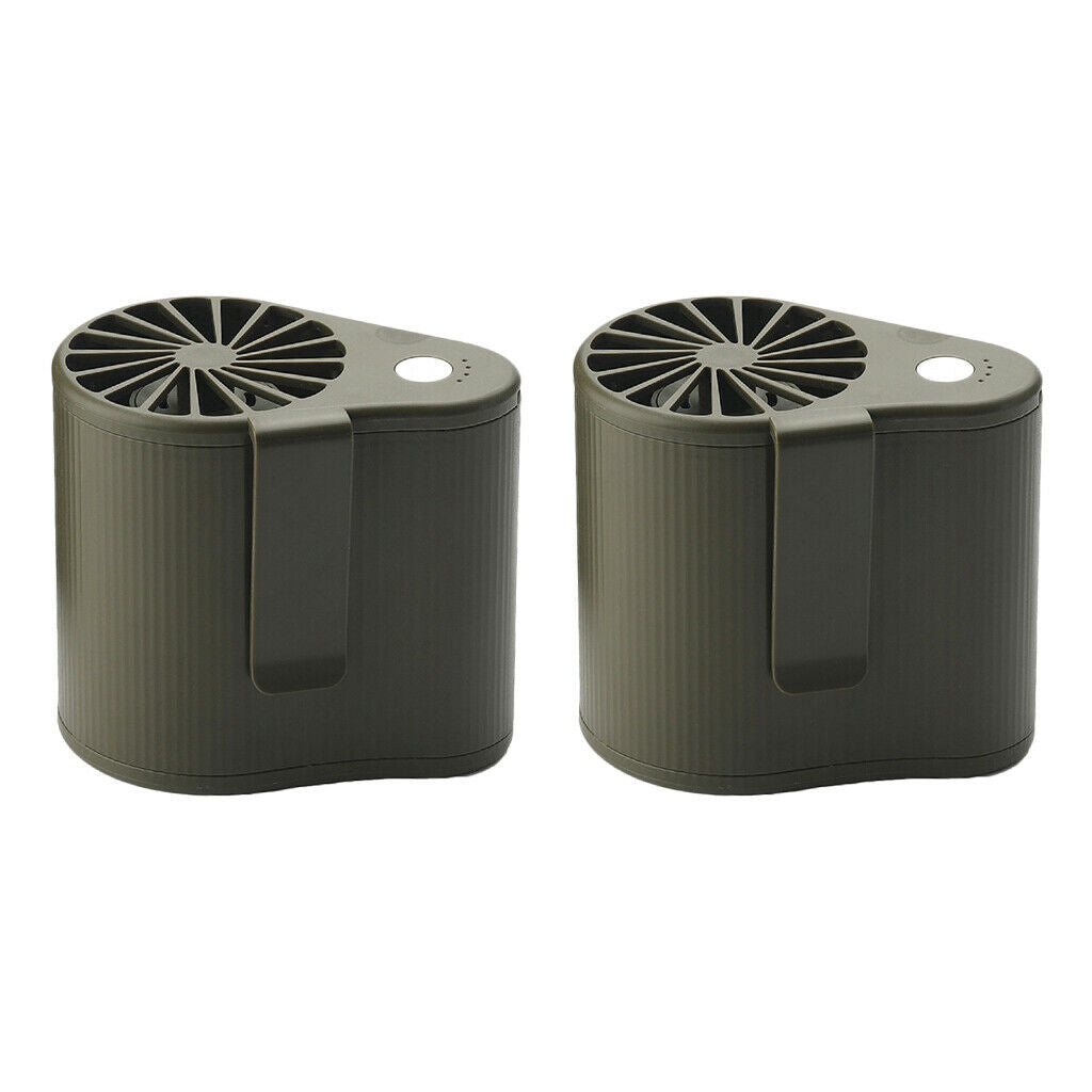 2x Mini Fan Personal Summer Air Conditioning Fan for Fishing Camping Hiking