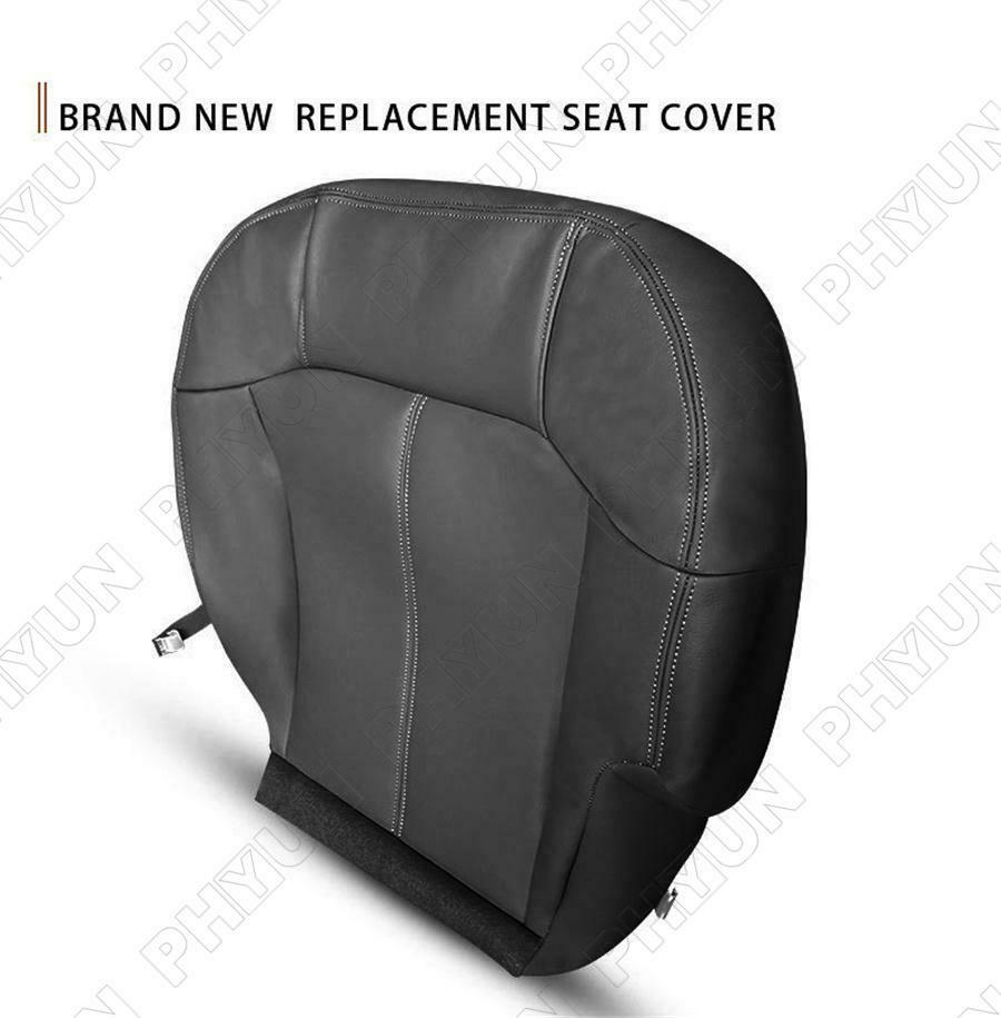 For 1999-2002 Chevy Silverado 1500hd 2500hd Left Bottom Seat Cover Black Leather
