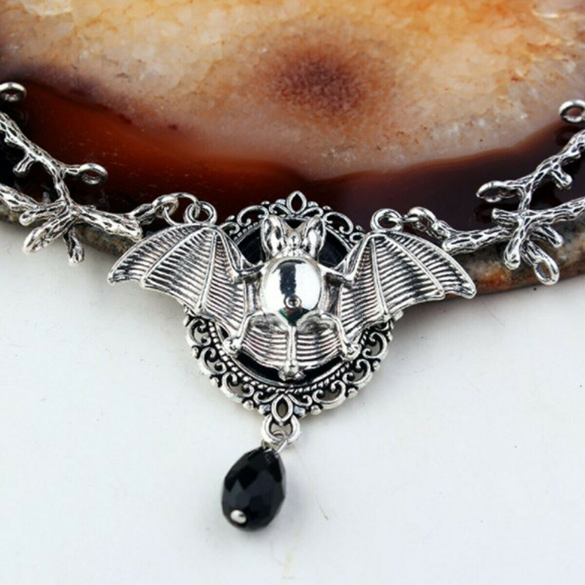 1pc Punk Evil Gothic Bat Pendant Pagan Bat Necklace Halloween Ornament Jewelry