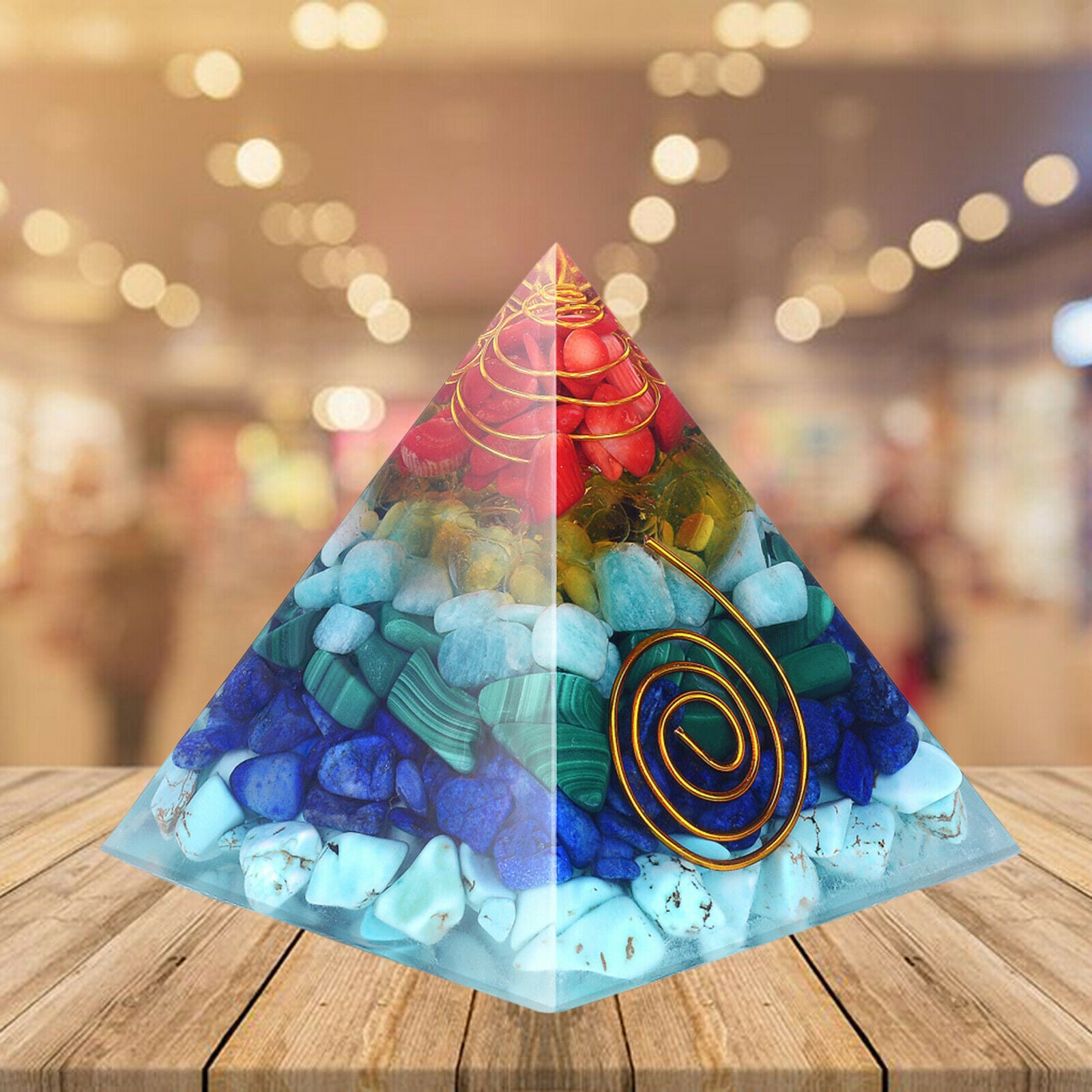 Natural Crystal Pyramid Quartz Yoga Feng Shui Heal Stone Home Decor Craft