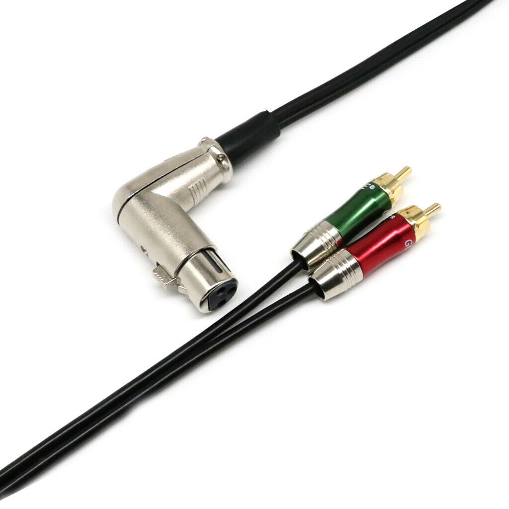 2 Pcs Female Converter XLR To RCA Male Jack Audio Cable Adapter