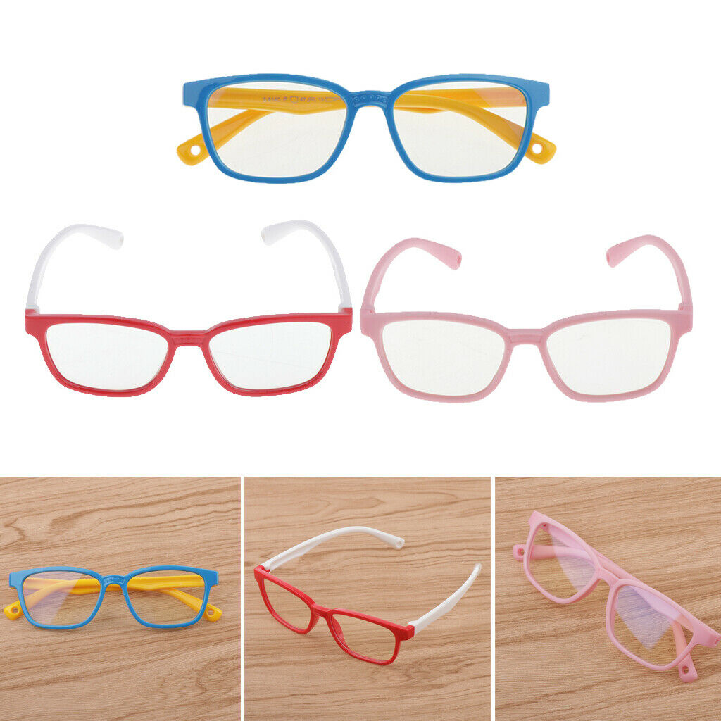 3Pcs Children Stylish Light Soft Anti Blue Computer Gaming Eye Glasses