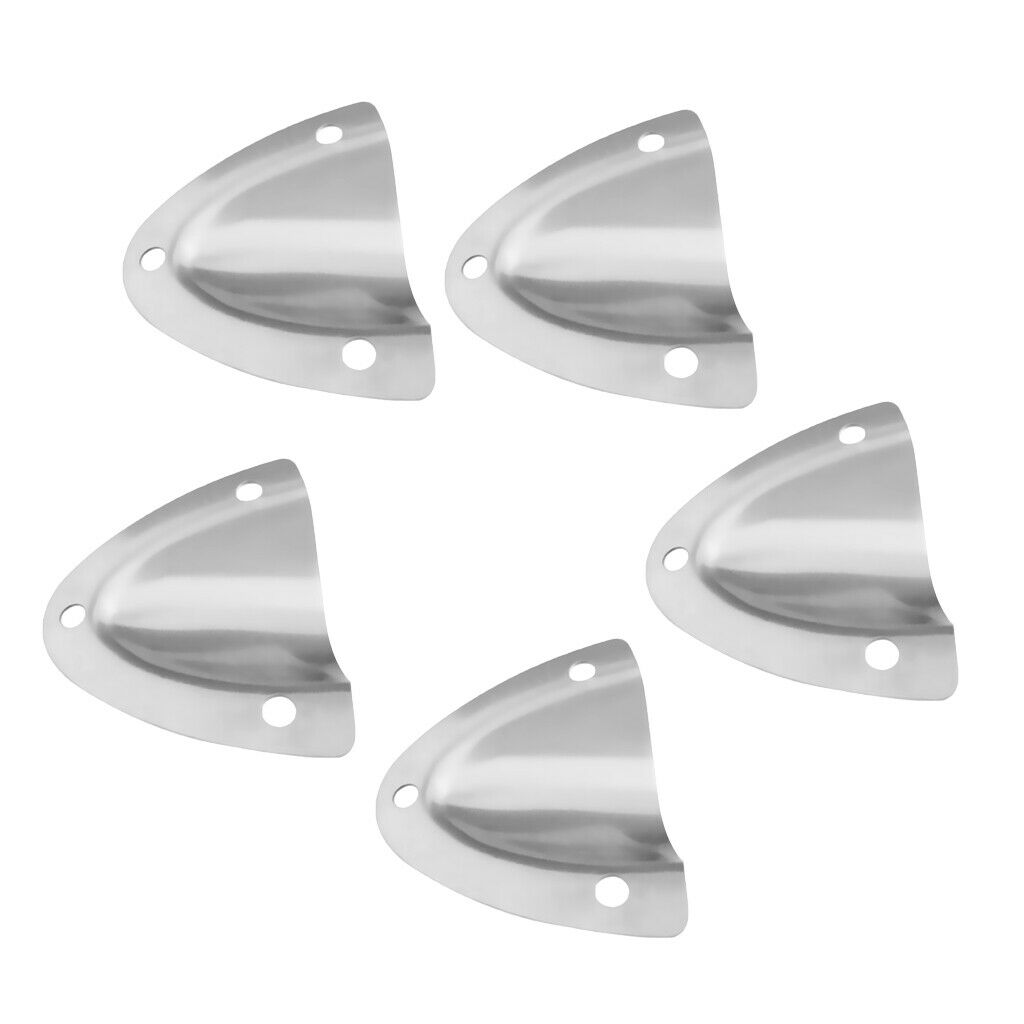 5x Marine Yacht Boat Clam Shell Air Vent Cable Cover Stainless Steel