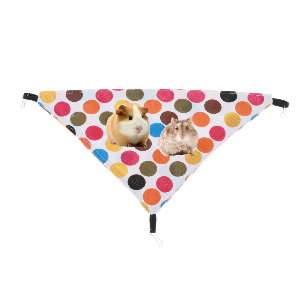 Triangular Hamster Small Animals Hammock Hanging Bed Mat Colorful