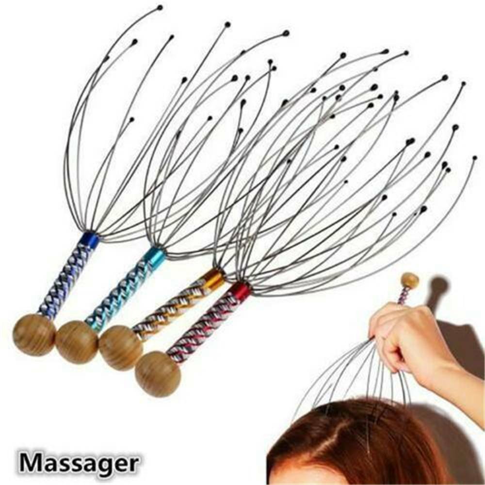 3 PCS Massager Head Scratcher Scalp Octopus Therapeutic Head for Deep Relaxation