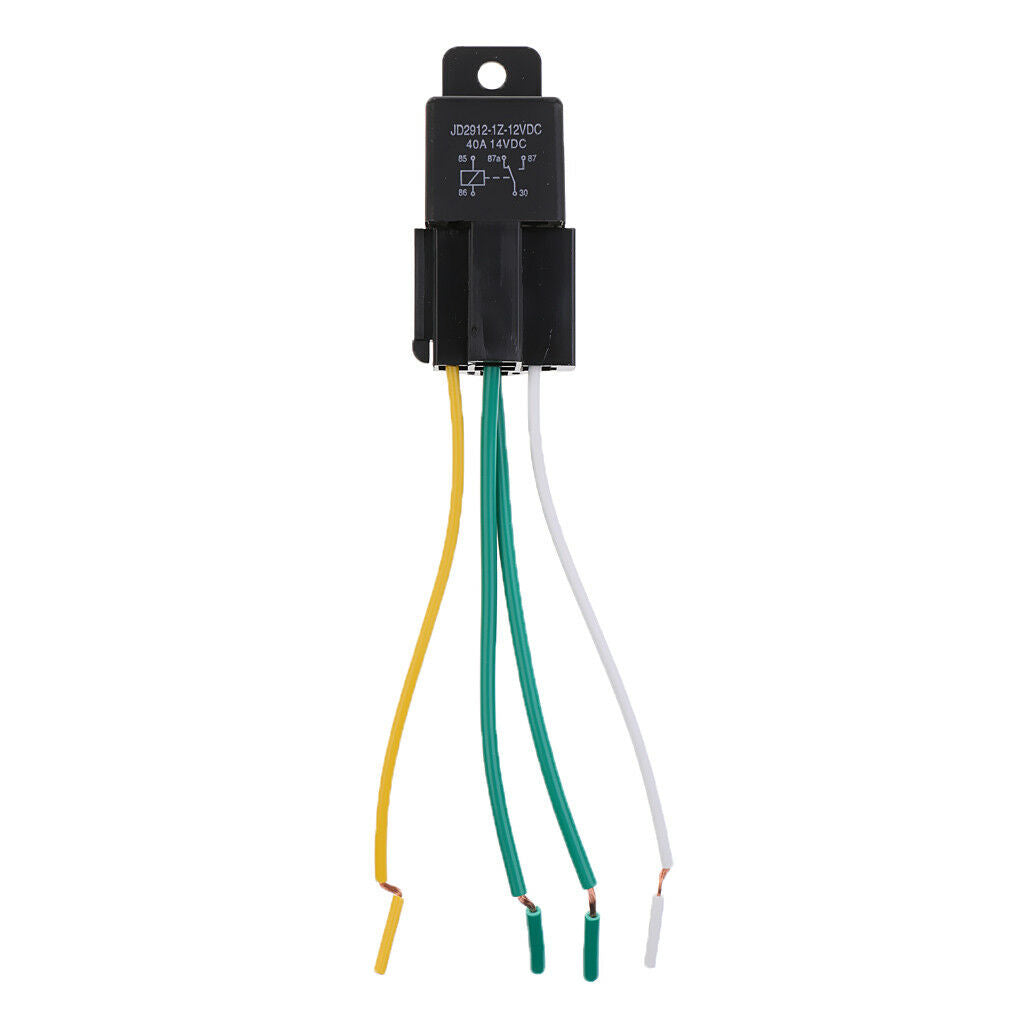 Car Vehicle 12V Volt 40A AMP Relay & Socket SPDT 4Pin 4Wire Normally Closed