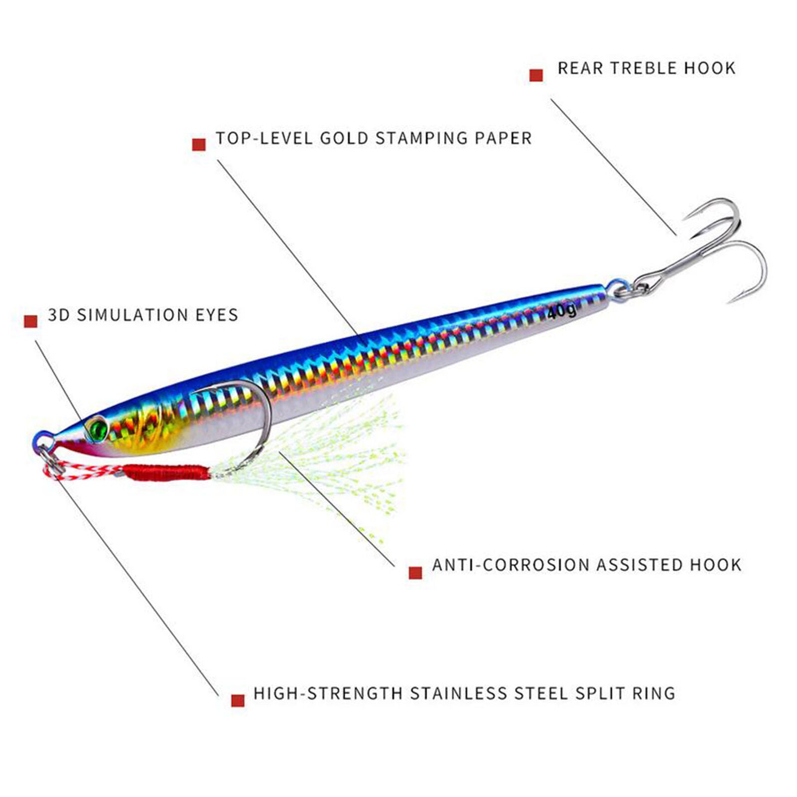 5pcs Micro Jigs Butterfly Metal Jig Fishing Lure Bait Jigging Tuna Slow Lures