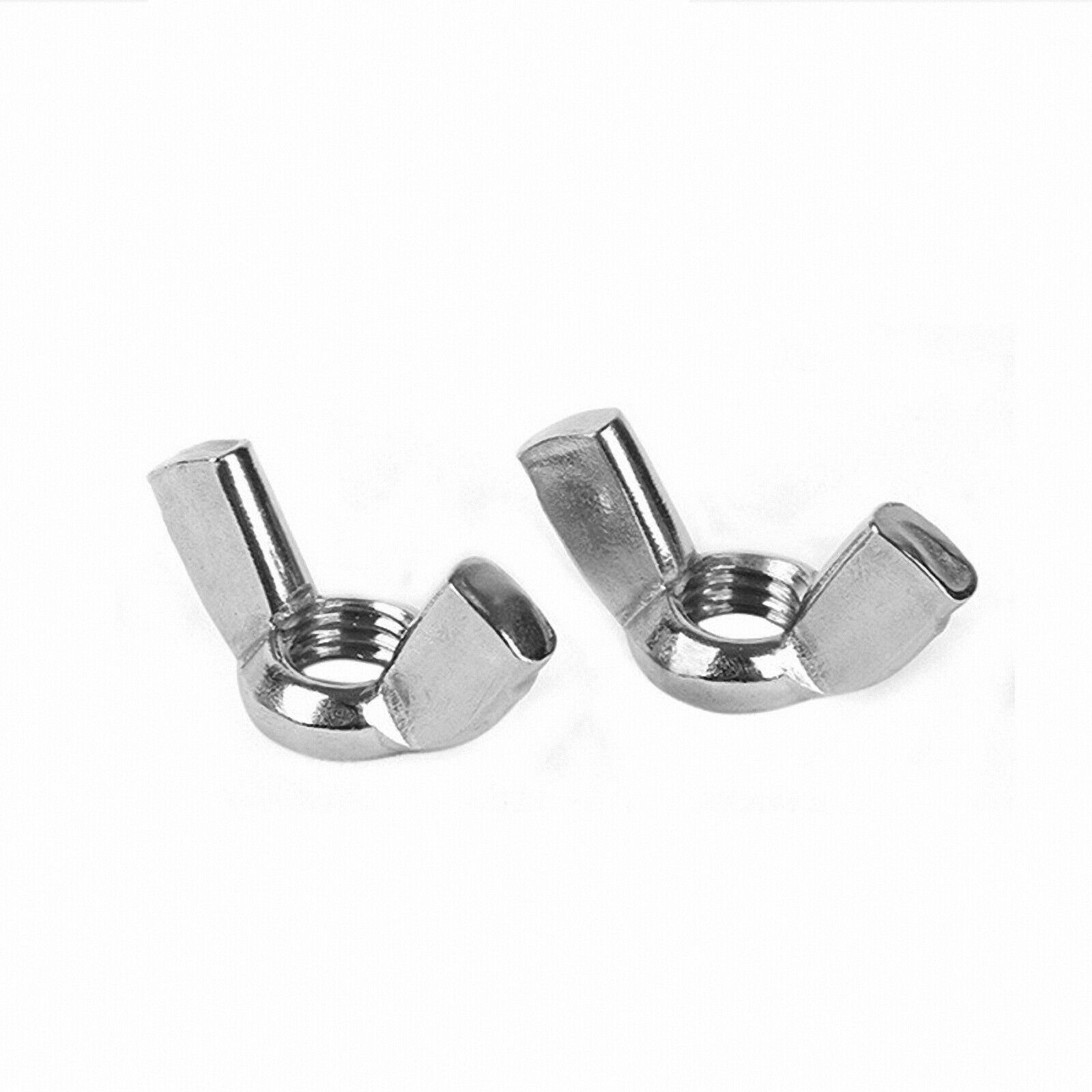12pcs M10 x 1.5mm Stainless Steel Butterfly Wing Nut Thread Fit Screw Bolt Silve