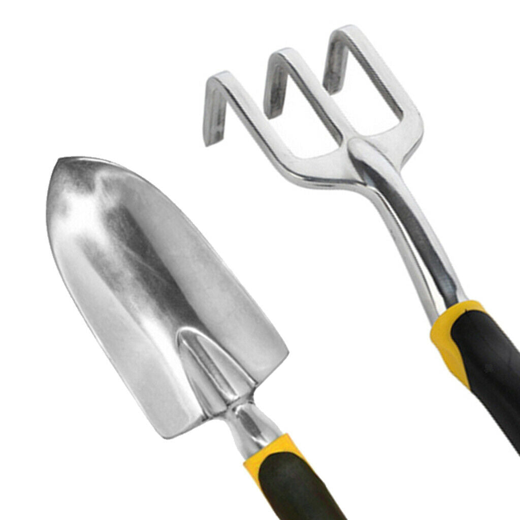 2x Shovels Garden Tool Set Aluminum Alloy Gardening Trowels Rake Trowel Hand