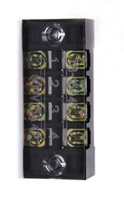 10pcs 600V 25A TB2504 Double Row 4 Position Terminal [M1]