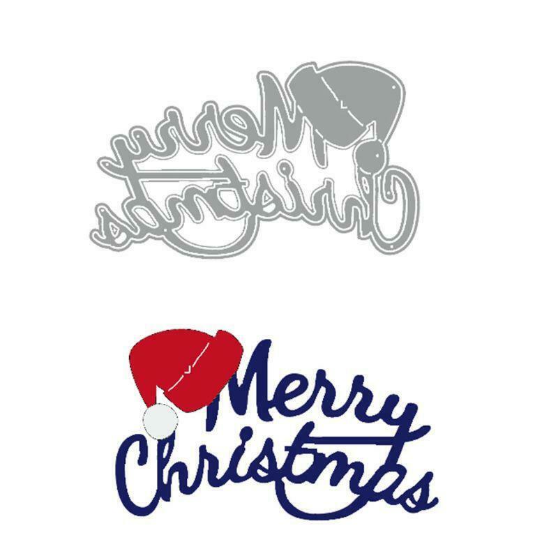 Merry Christmas Hat Metal Cutting Dies Stencil DIY Scrapbooking Album Stamp Card