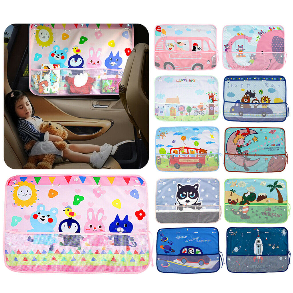 Multi-Function Storage Sunscreen Car Sunshade Curtain Style - 1