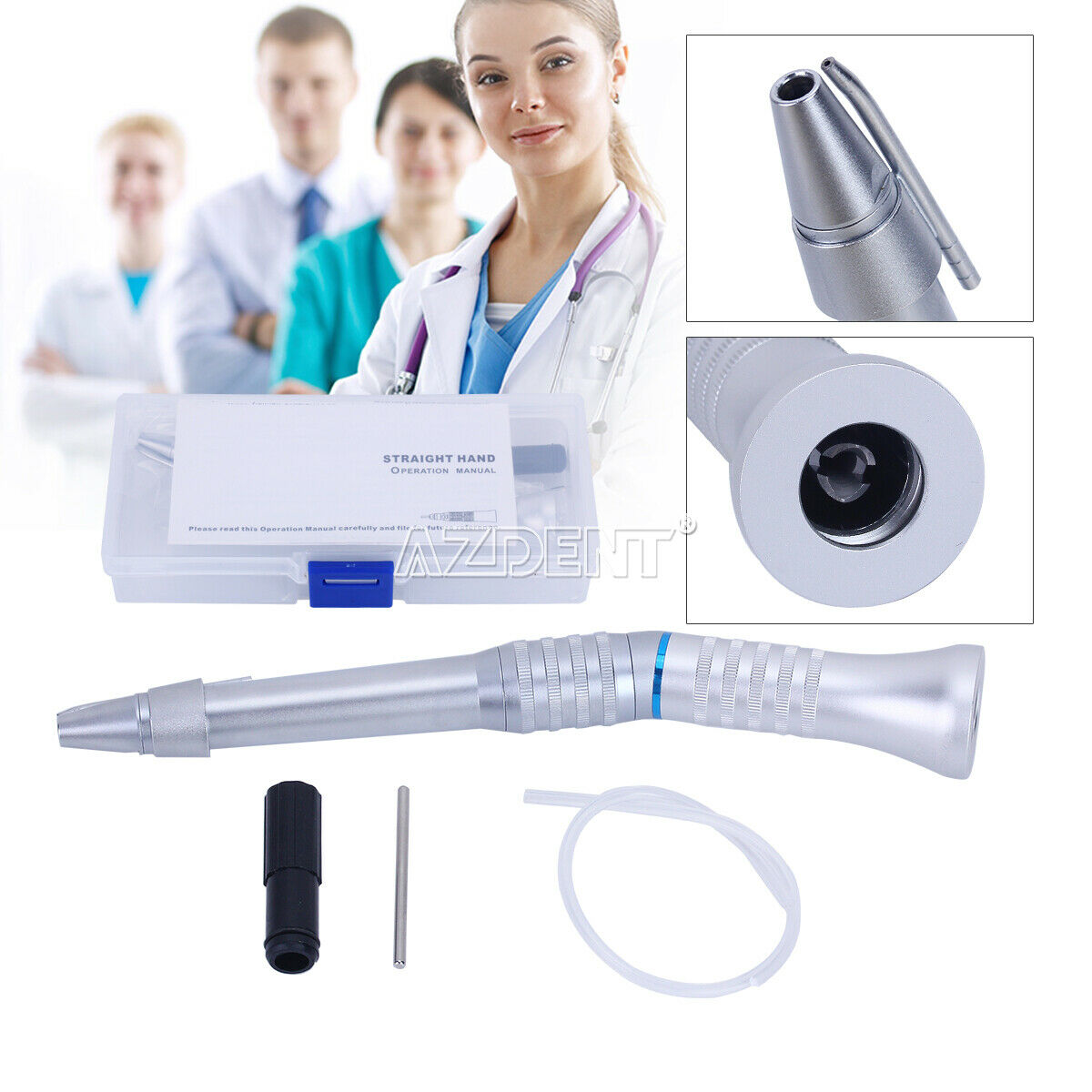 Dental 1:1 Surgical Handpiece Micro 20° Contra Angle Straight Head