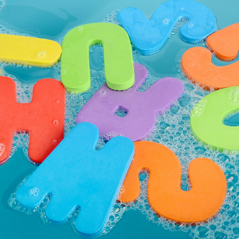 36pcs Bathtub Foam Alphanumeric Number Puzzle Cognitive Words Jigsaw Random @