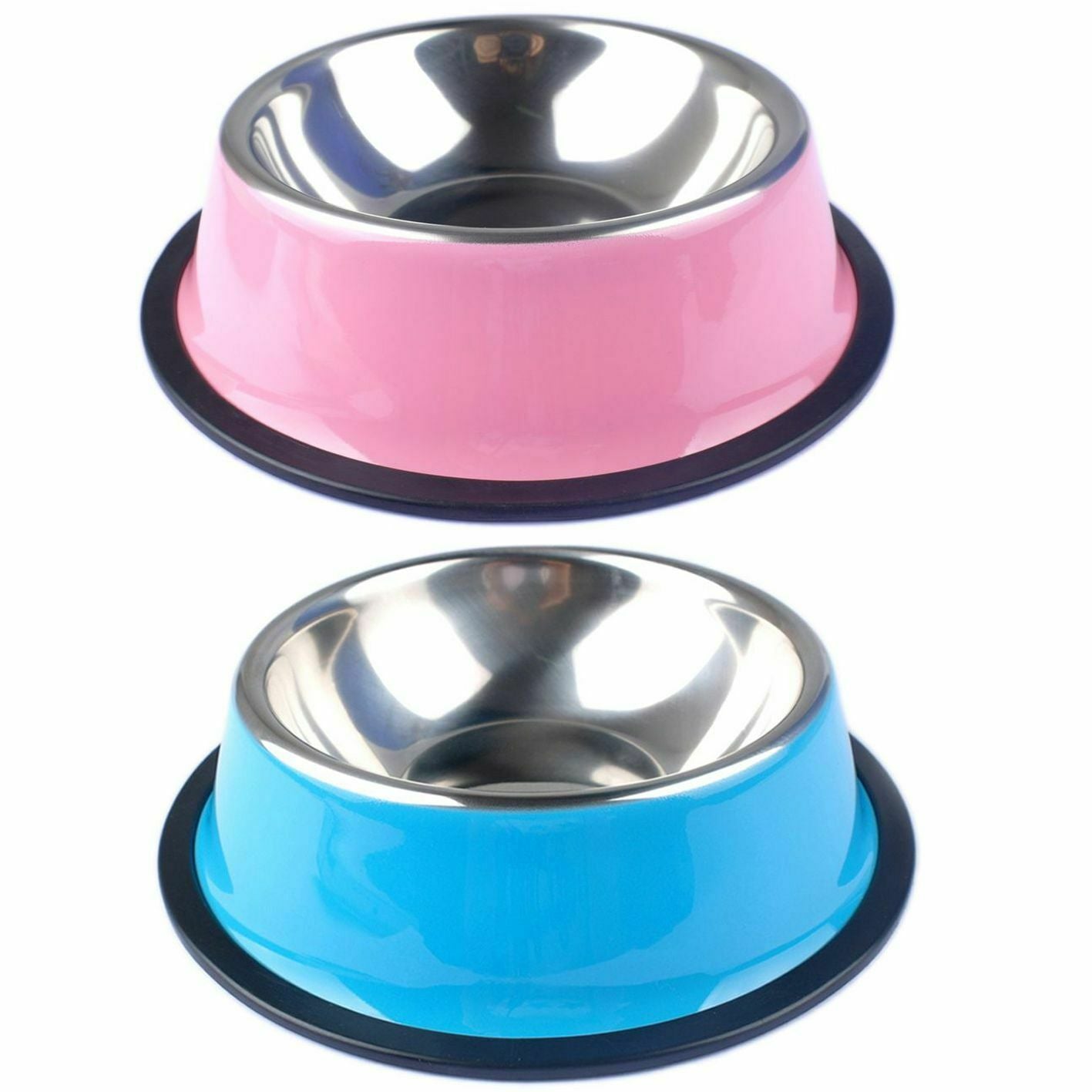 Steel Travel Feeding Home Outdoor Dog Cat Puppy Feeder Pet Bowl Water Food Dish