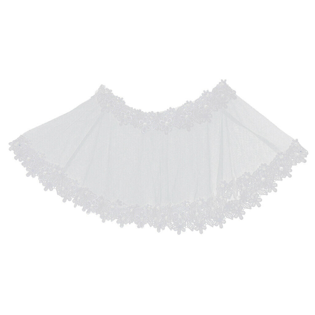 Bridal Lace Flower Edge Shawl Wedding Shrug Wrap Cape Wedding Accessory