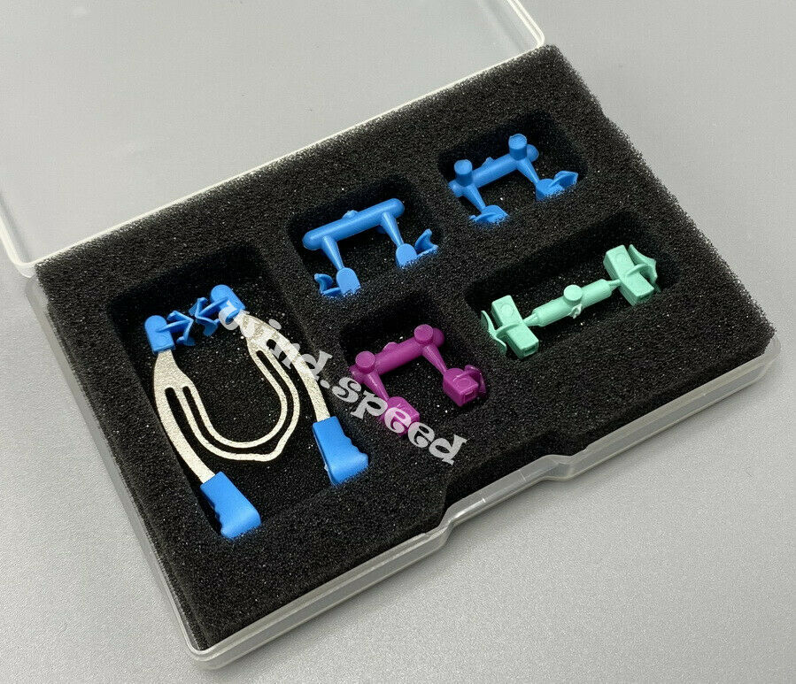 10sets Dental Sectional Contoured Matrices Clamps Wedges Matrix Band Ring Clip
