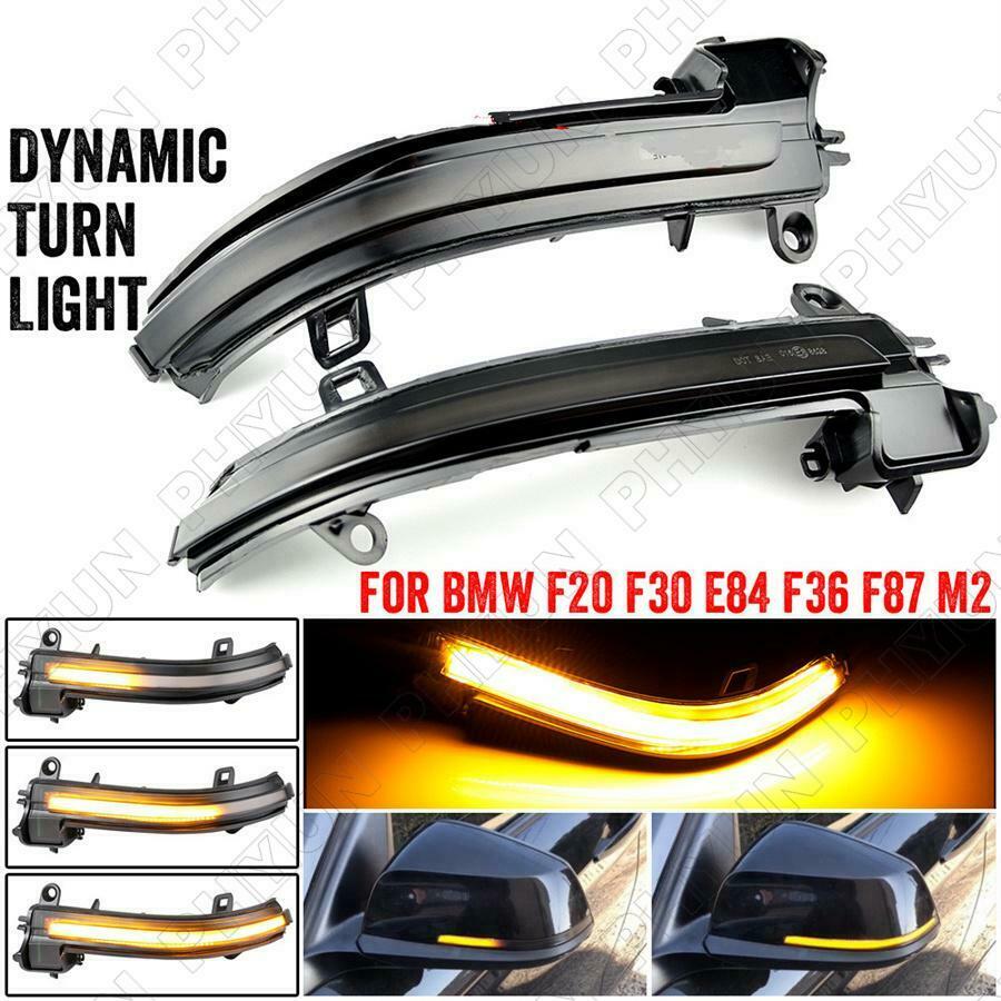 For BMW 1 2 3 4 Series X1 E84 i3 Side Rearview Mirror Lights Turn Signal Lamps