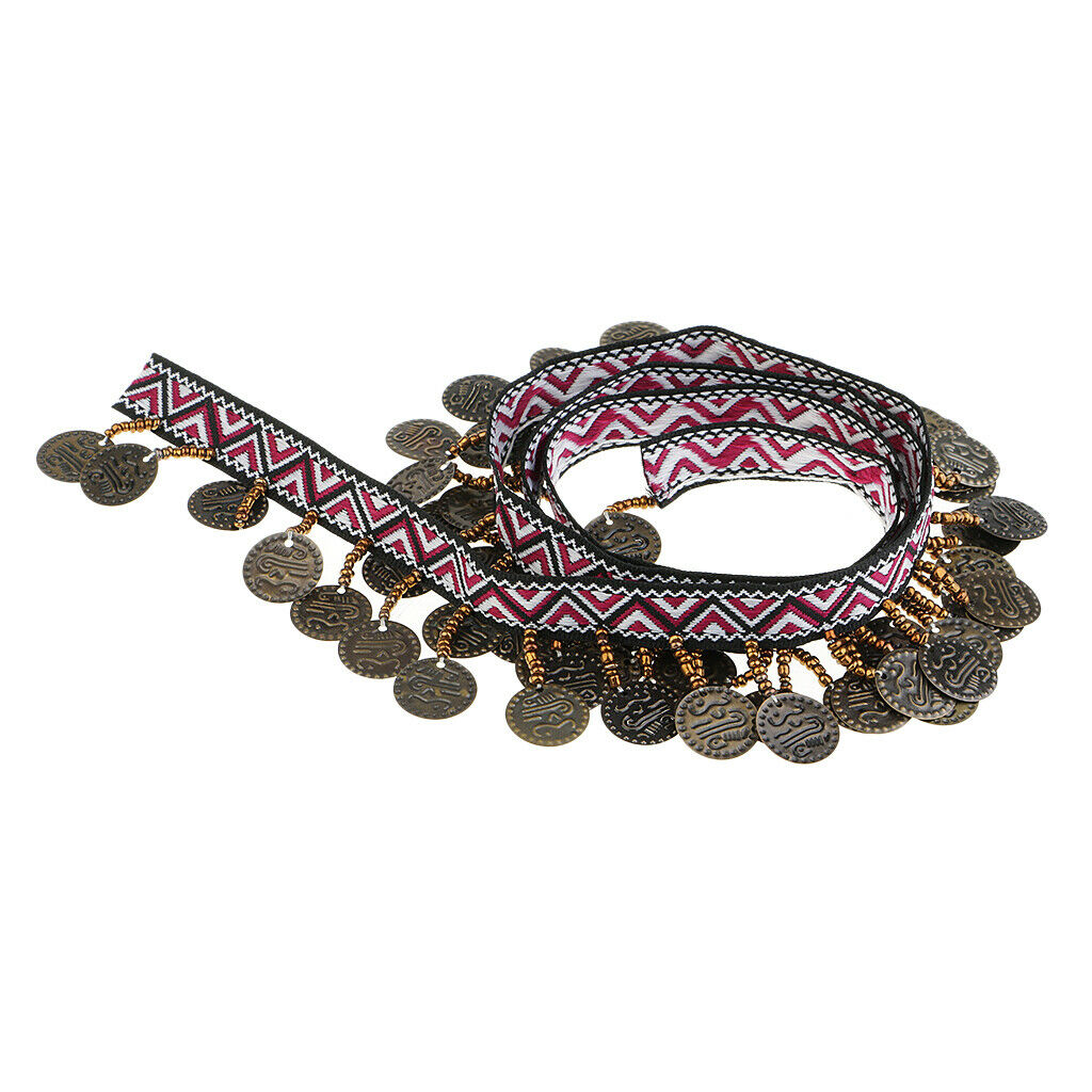 2x Curtain Sewing Tassel Fringe Trim Tassel Copper Coin bead Lace Accessories