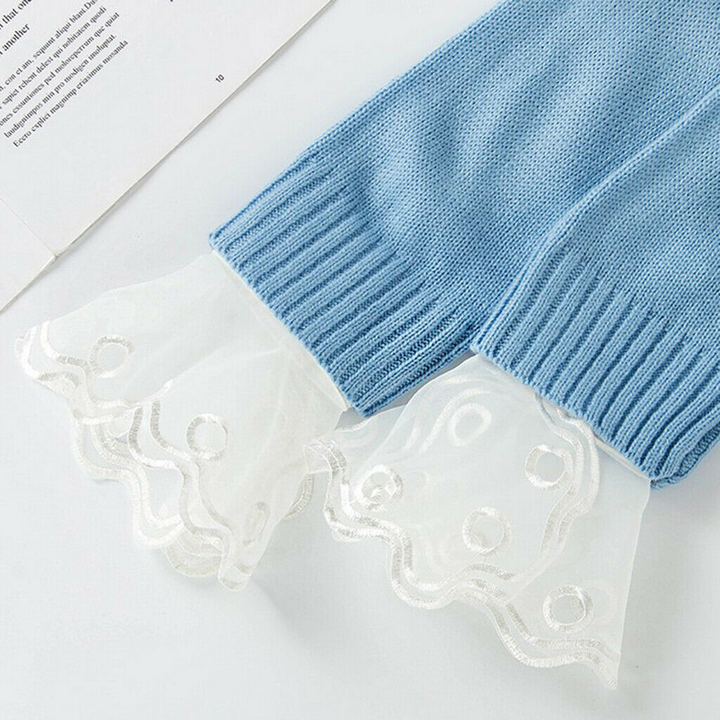 2pcs Womens Chiffon False Sleeves Lace Cuffs Wrist Cuffs Decorative Cuff