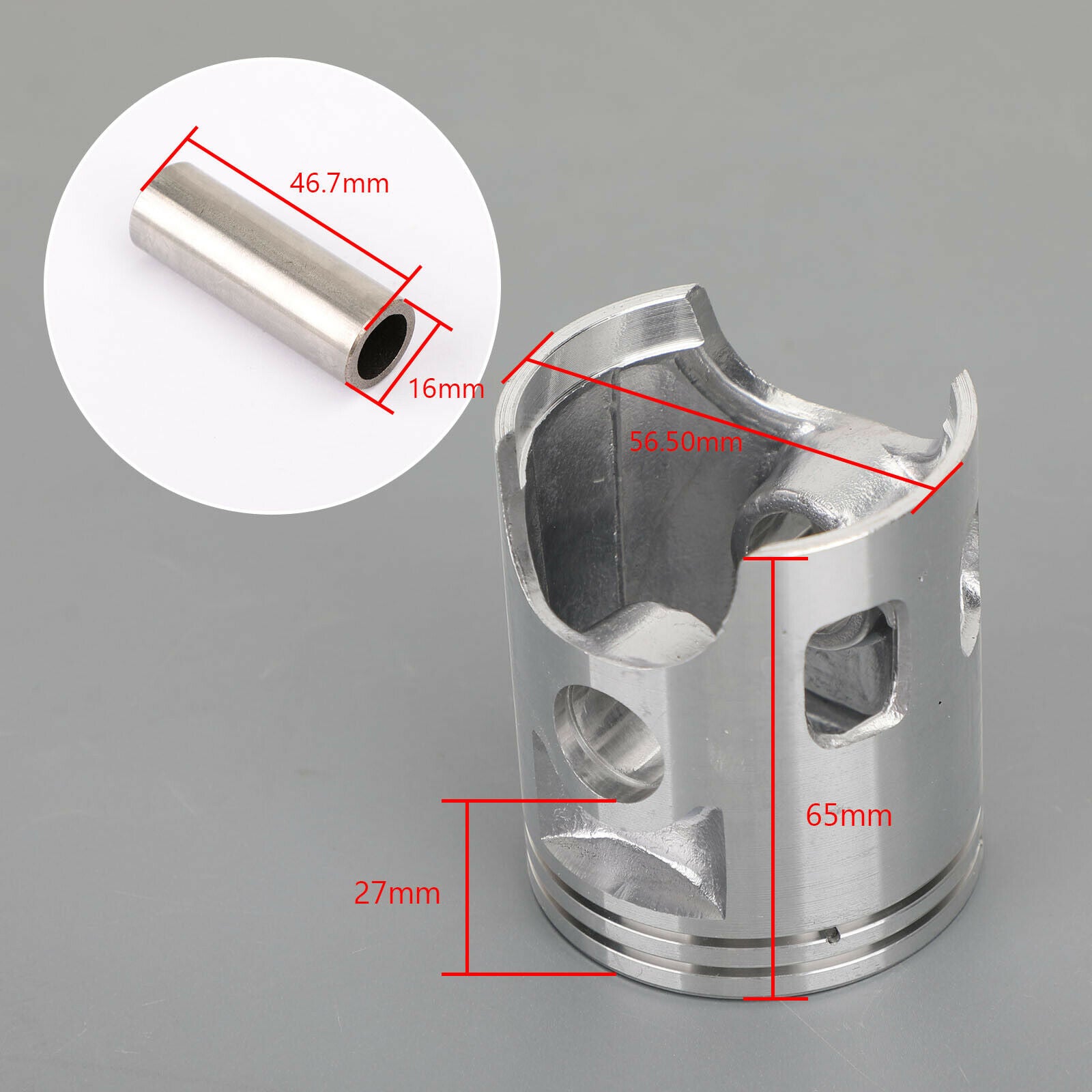 Piston Kit & Rings Set O/S 0.50 Fit for Yamaha DT 150 EFGH 78-81 DT150 MX 86-91