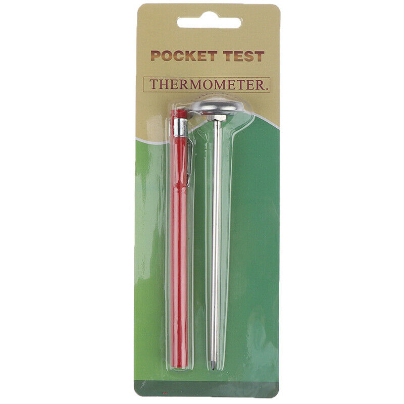 Stainless Steel Soil Thermometer 127mm Stem Display 0-100 Degrees Celsius.l8