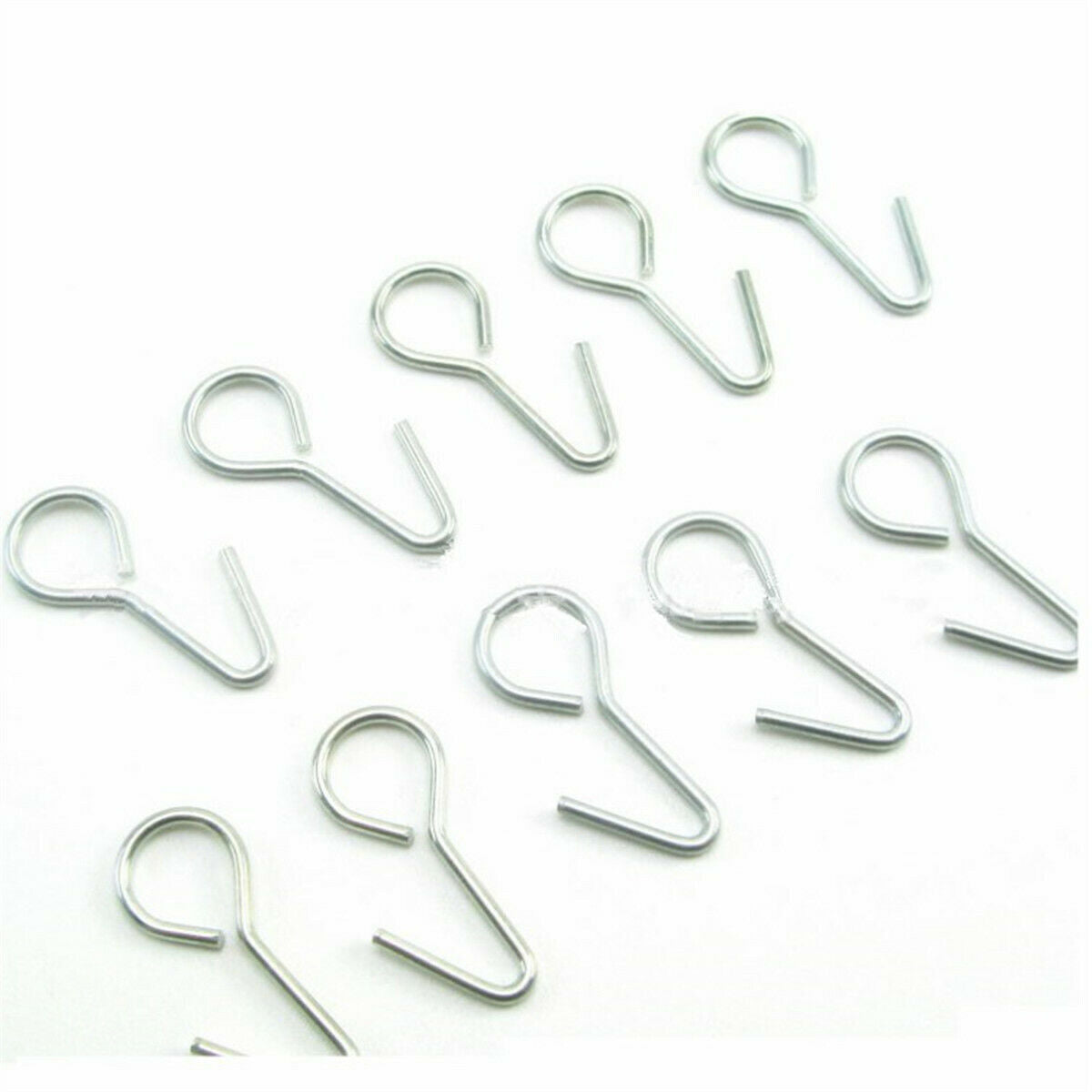 100X 1.5*28mm Metal Ring Tail S-Hooks For General Car Truck SUV Auto Seat Covers
