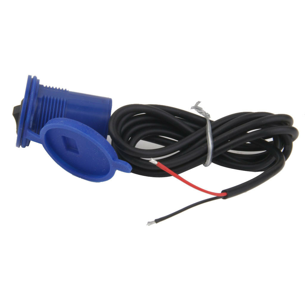 Waterproof 12V Car Automobile Motorcycle USB Power Charger Socket Switch 5V Blue