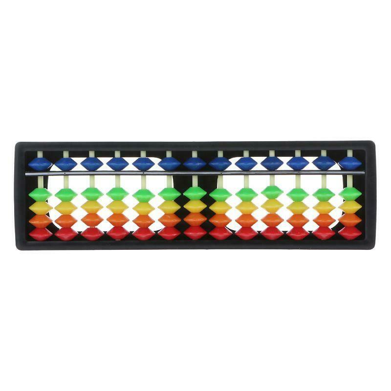 13 Column Portable Plastic Abacus Arithmetic Soroban Calculating Tool With Beads
