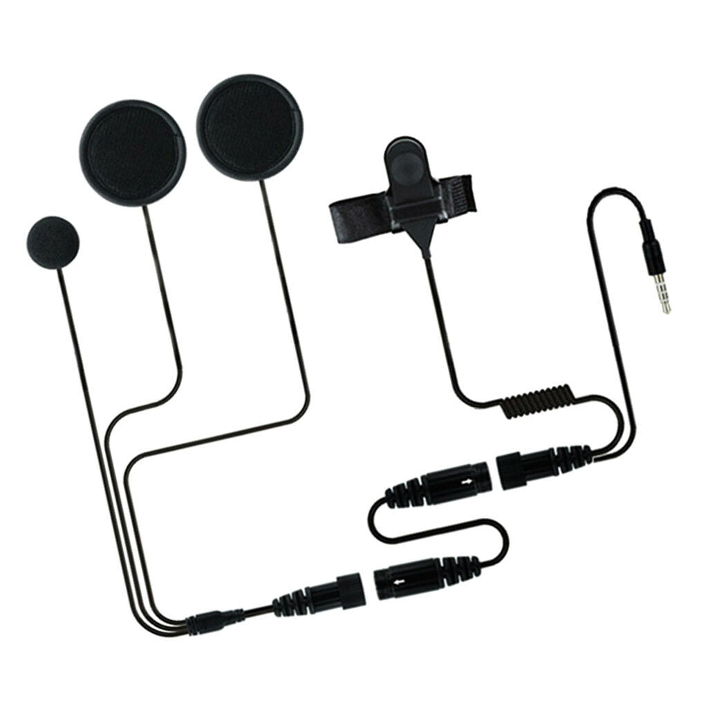 Full Face Moto Motorcycle Bike Helmet Earpiece Headset Microphone For Phones