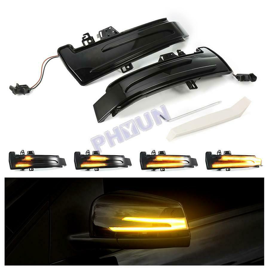 2x LED Rearview Mirror Turn Signals Light For Mercedes Benz W204 CLA A B C E GLA