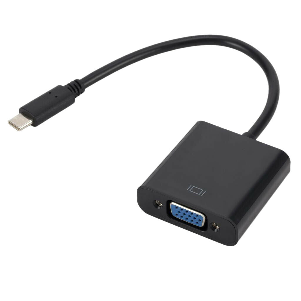 USB 3.1 Type-C to VGA Display Adapter Cable Support  /Vista/7/8/10