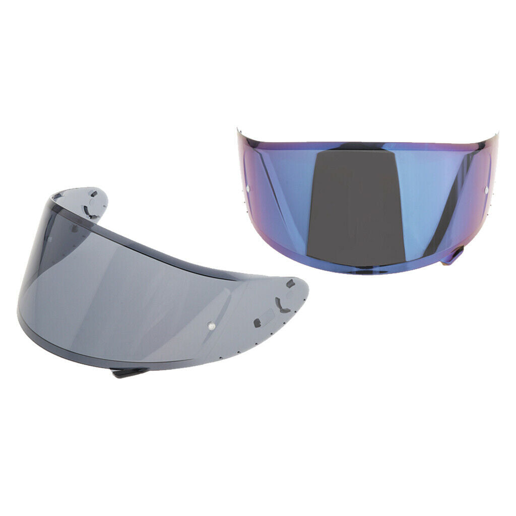 2PC Motorcycle Helmet Visor for X14 RF-1200 X-spirit Motor Parts Blue+Gray