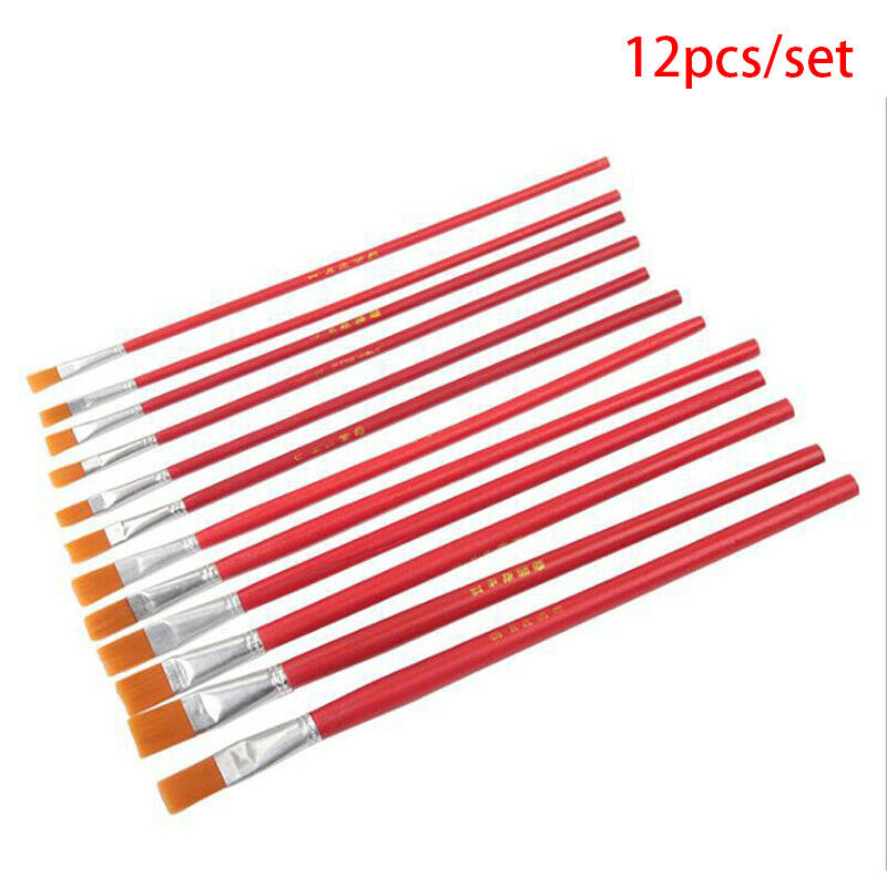 12Pcs/ Set Watercolor Painting Brush Gouache Brushes Hook Line Pen Paint BruDD