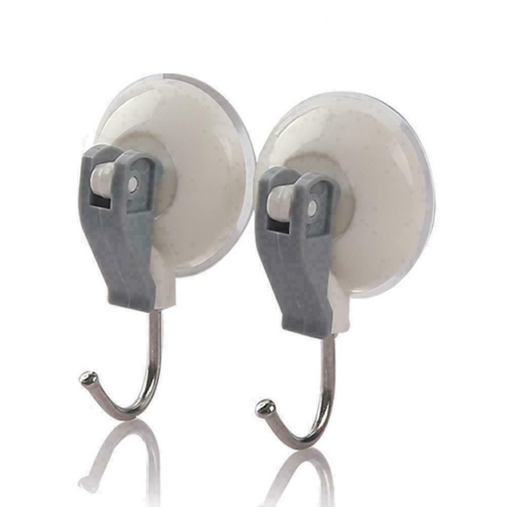 2Pcs Vacuum Suction Cup Hook Snap Lever Bathroom/Kitchen M2C5 Sucker Holder W8Z8