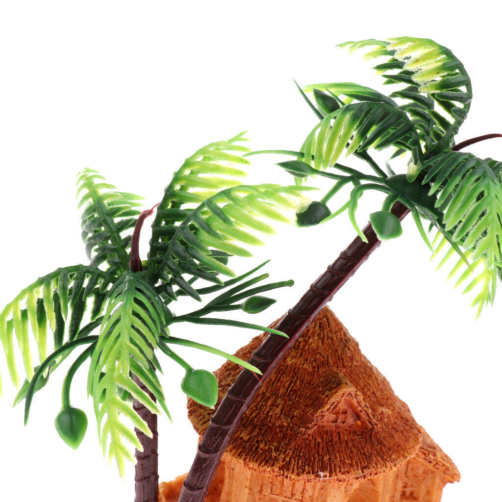 Aquarium   Tank Tree Decor Hidden Hut Cave Reptile Terrarium Ornament