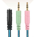 3.5mm 1/8'' 3 Rings 1 Female to 2 Male Plugs Stereo Audio Y Splitter Cable