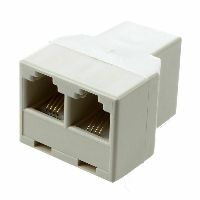 RJ11 4 Pins Female 1 to 2 Telephone Splitter Connector Adapter B1P3P3