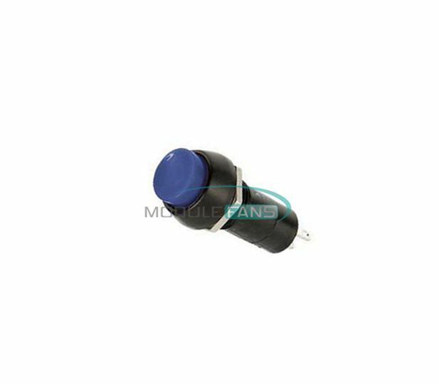 5PCS Blue 12mm 250V 3A Push Button Switch PBS-11B No Self-Lock ON/OFF Lock