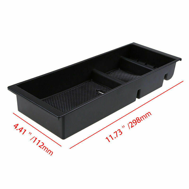 Black Armrest Storage Box Central Console Glove Tray For Ford F150 2015-2019