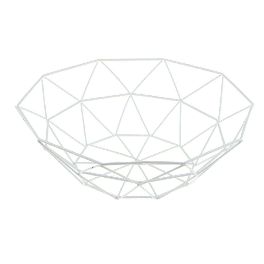 Fruit Basket Stand Sturdy Iron Storage Bowl Rack Display Organizer Decor