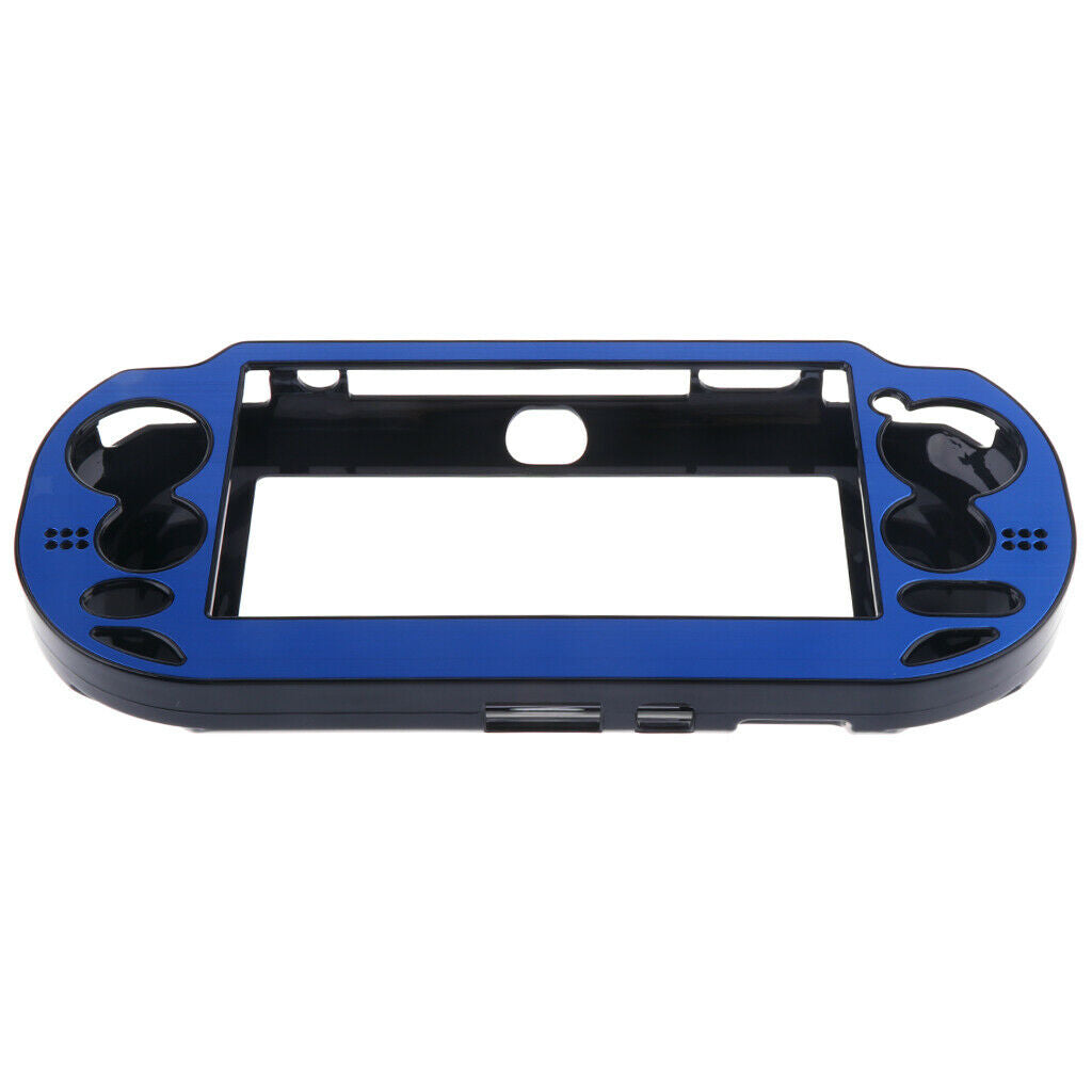 Aluminum Brushed Plated Plastic Case Skin Protect Cover for ps vita Blue+Red