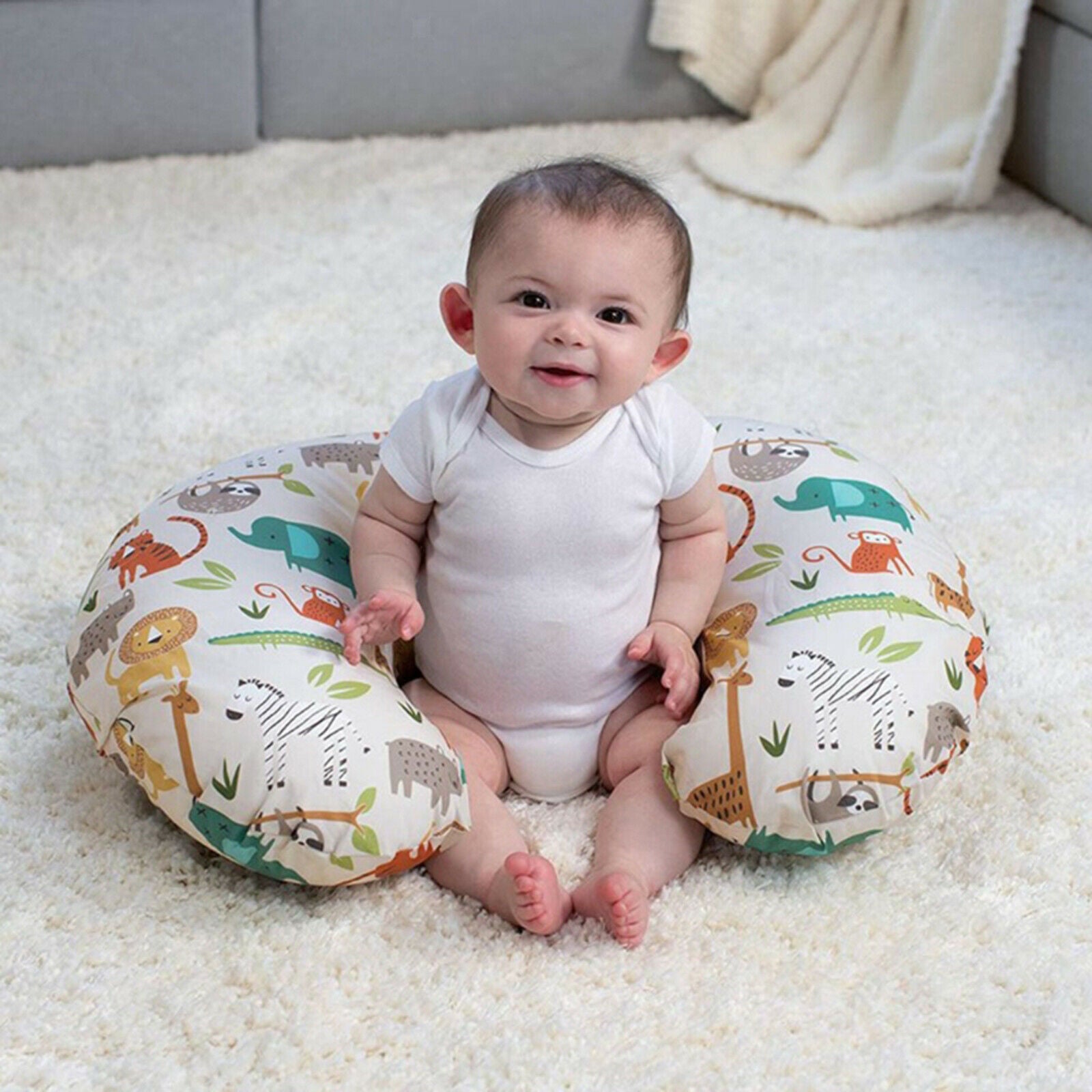 Cotton U-Shaped Feeding Pillow Cover for Newborn Breastfeeding  type D Gift