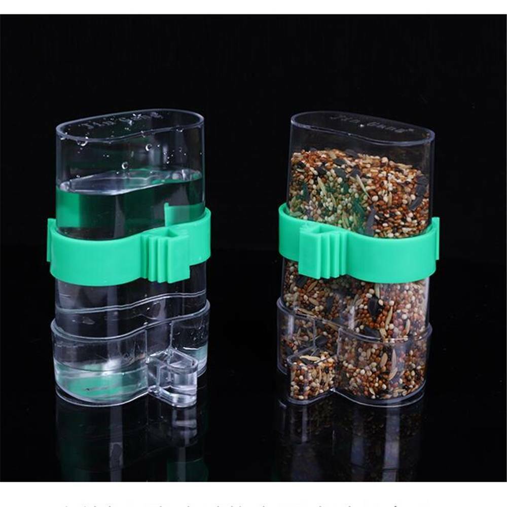 Birds Cage Feeder Food Water Feeding Automatic Drinker Parakeet Parrot Dispenser