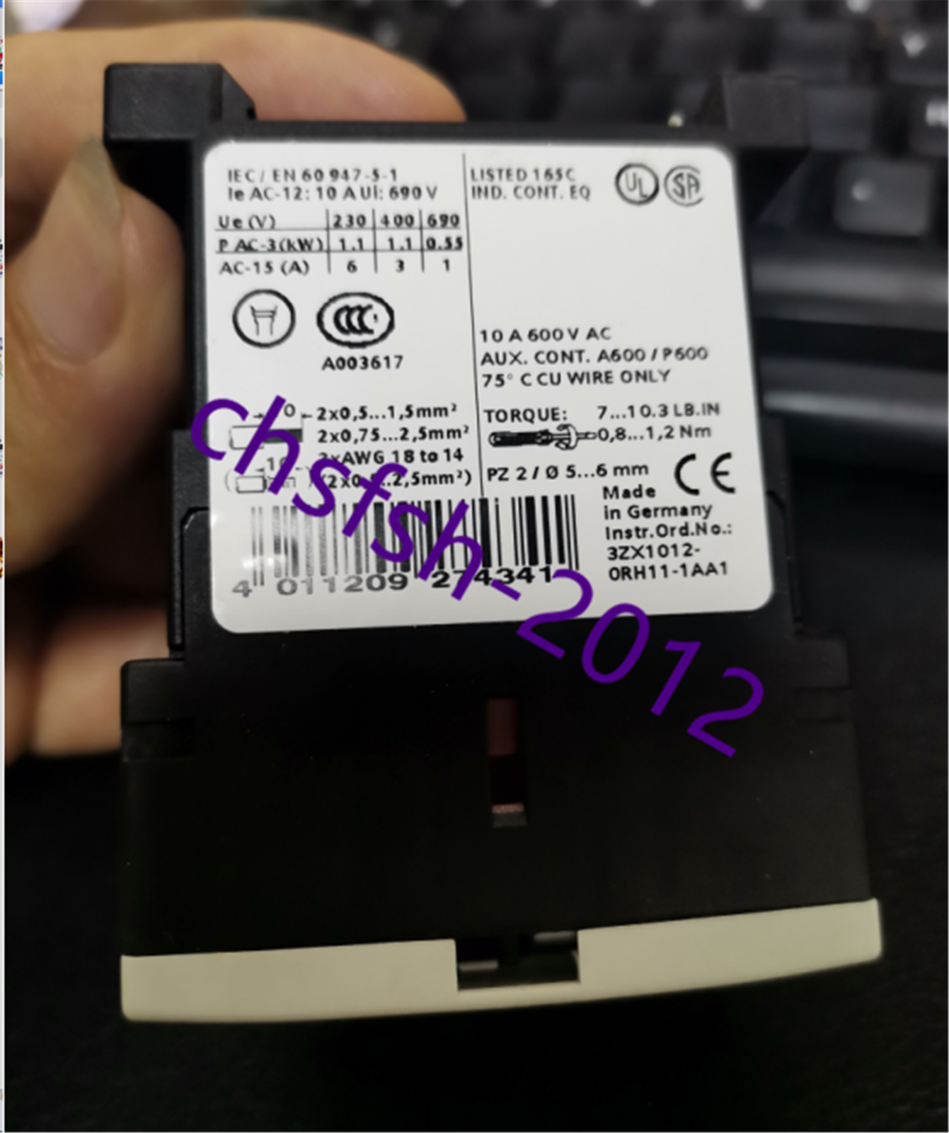 1 pcs New  Siemens 3ZX1012.ORH11-1AA1 Contactor