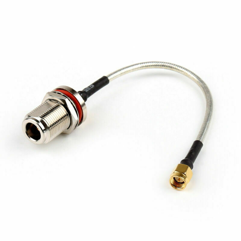 4xN Female Jack Bulkhead to SMA Male RF Pigtail Semi-Flexible Cable RG402 15cm A