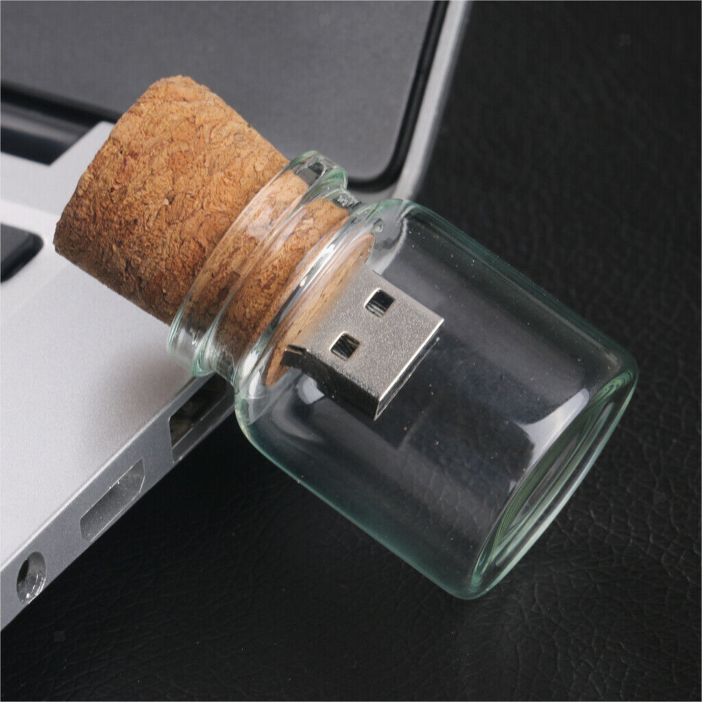 5 pieces Glass Bottle USB 16GB Portable Flash Drive Memory Stick Lovely Gift